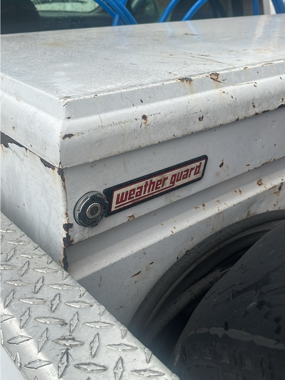 White Steel Truck Tool Box -